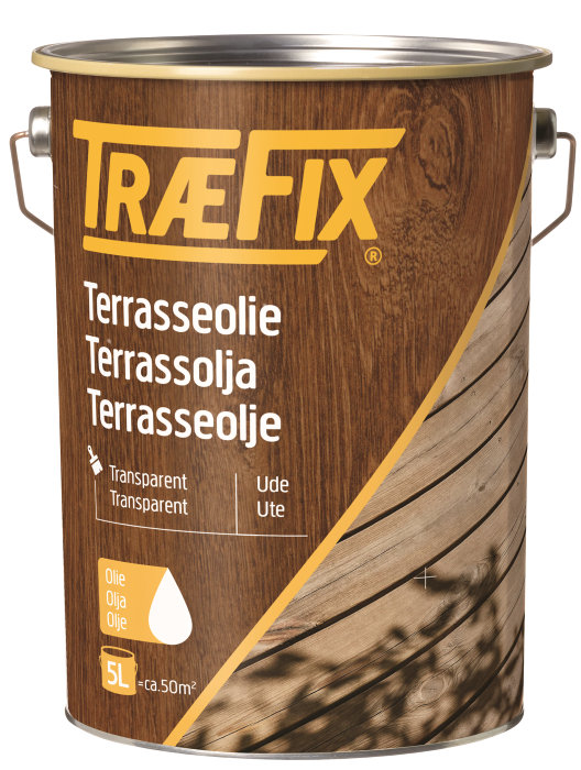 Træfix terrasseolie klar teak 5 liter